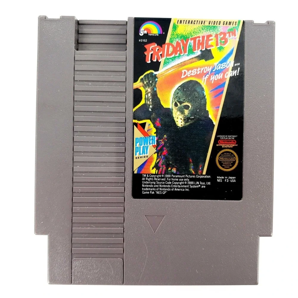 Friday the 13th (Nintendo NES, 1989) Authentic Cart Only w/ Dust Cover Tested